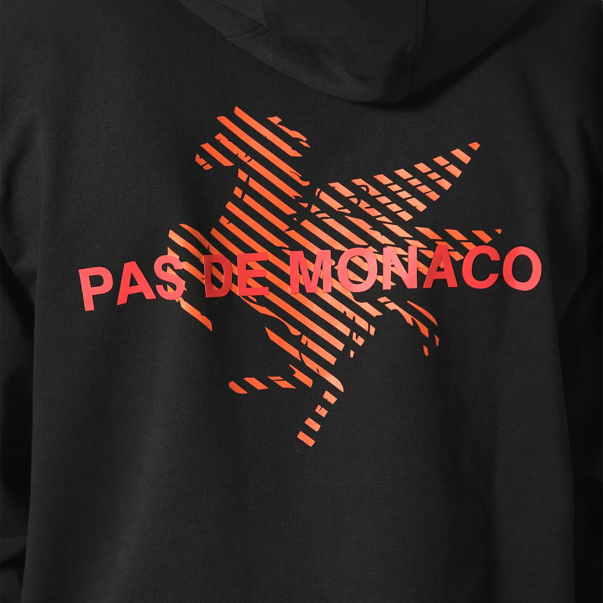 Detailed View of Pas De Monaco La Pegaus Chevron Black Hoodie PKK22S005-Q11